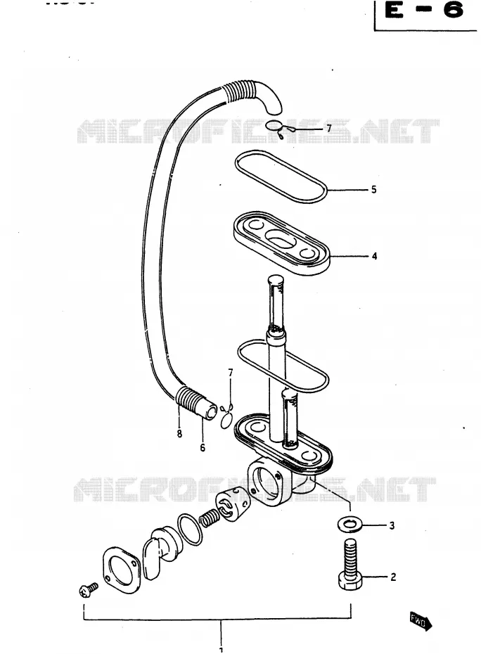 ROBINET D'ESSENCE Suzuki MOTO 650 DR 1990  DR650RL(L)