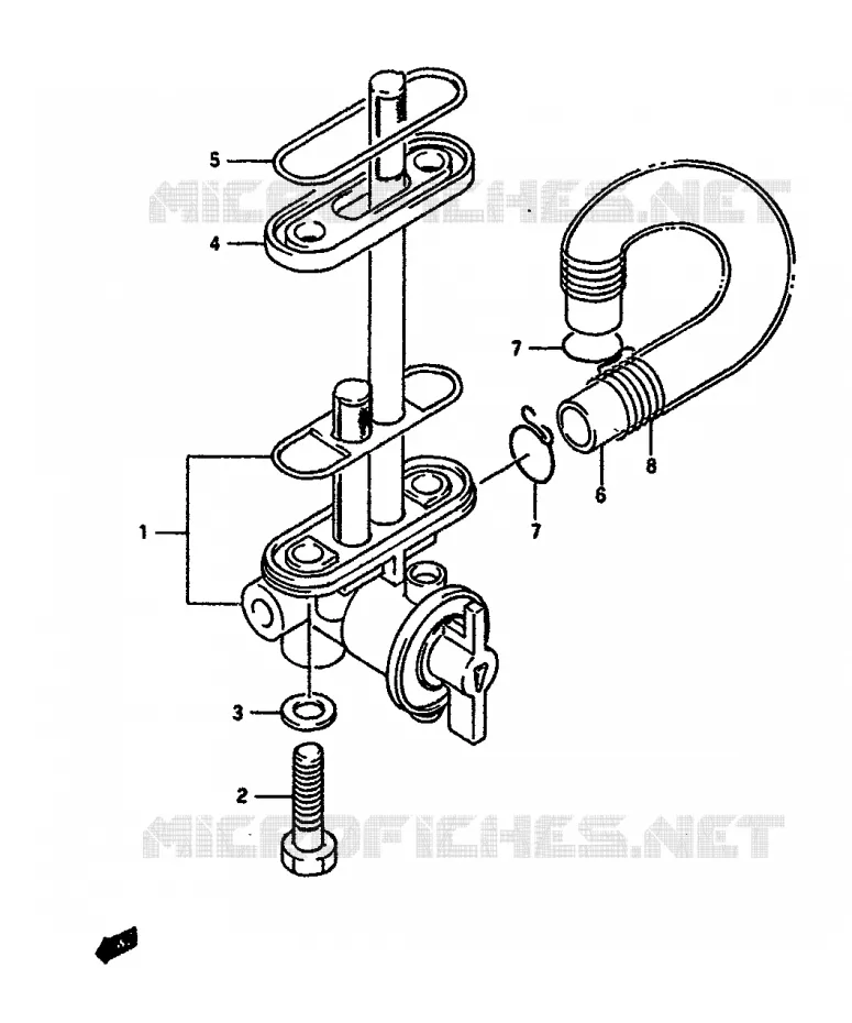 ROBINET D'ESSENCE Suzuki MOTO 650 DR 1991  DR650RSUM(L/M)