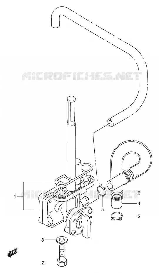ROBINET D'ESSENCE Suzuki MOTO 650 DR 1995  DR650RES(E2)