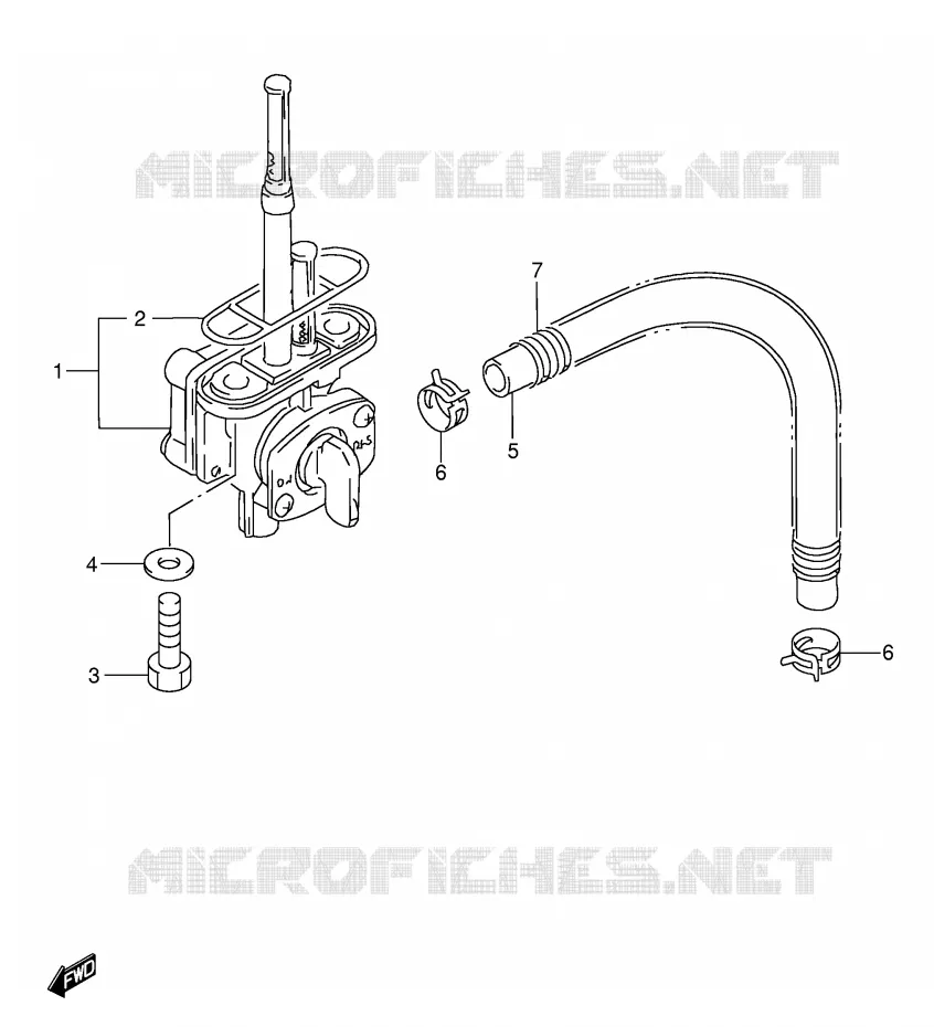 ROBINET D'ESSENCE Suzuki MOTO 650 DR 2003  DR650SEK3(E3/E28)