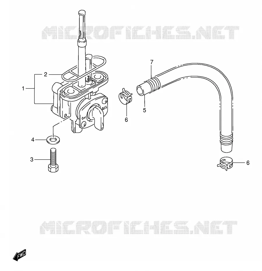 ROBINET D'ESSENCE Suzuki MOTO 650 DR 2003  DR650SEK3(E4)