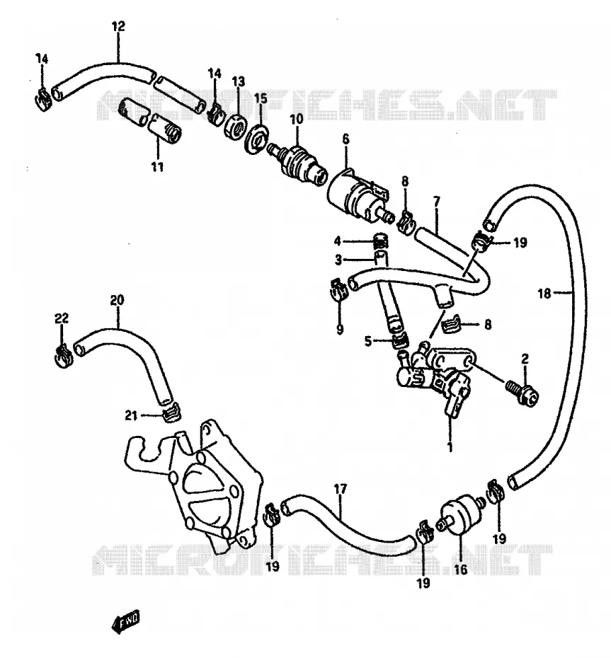 ROBINET D'ESSENCE Suzuki MOTO 750 DR 1988  DR750SUJ(J/K)