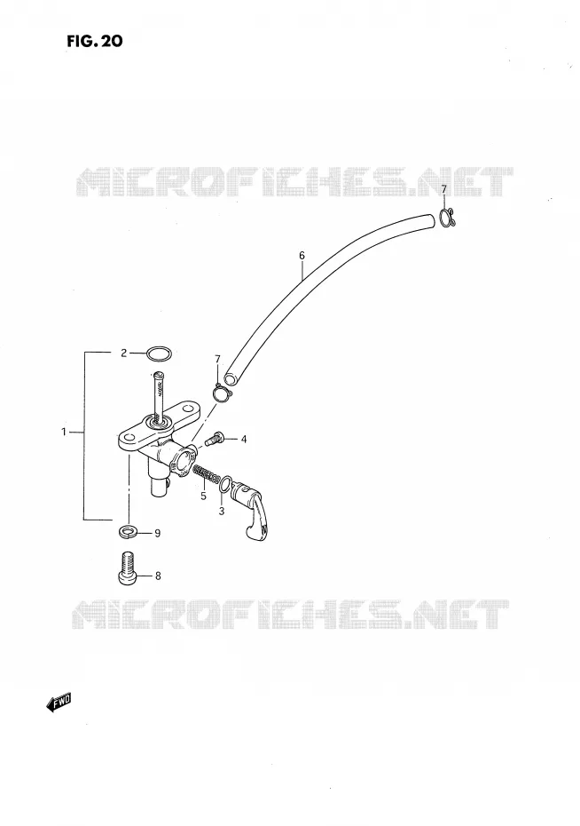 ROBINET D'ESSENCE Suzuki MOTO 80 DS 1993  DS80P(E3)