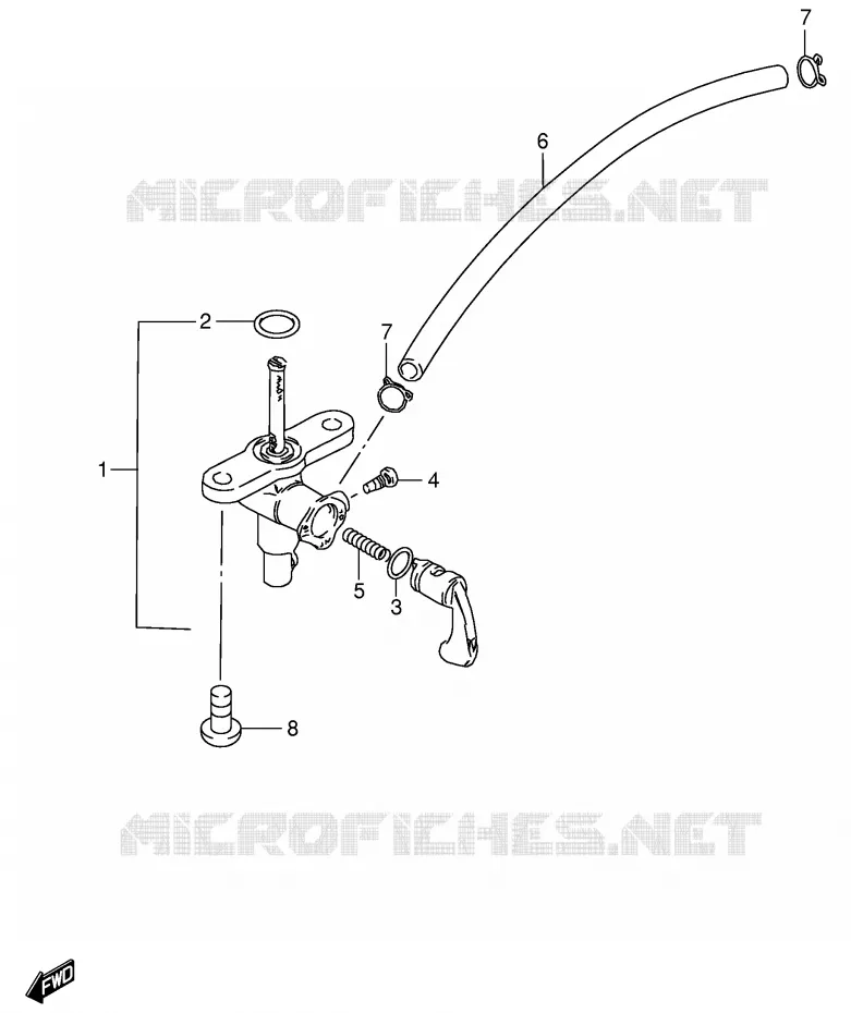 ROBINET D'ESSENCE Suzuki MOTO 80 DS 1998  DS80W(E3/E28)