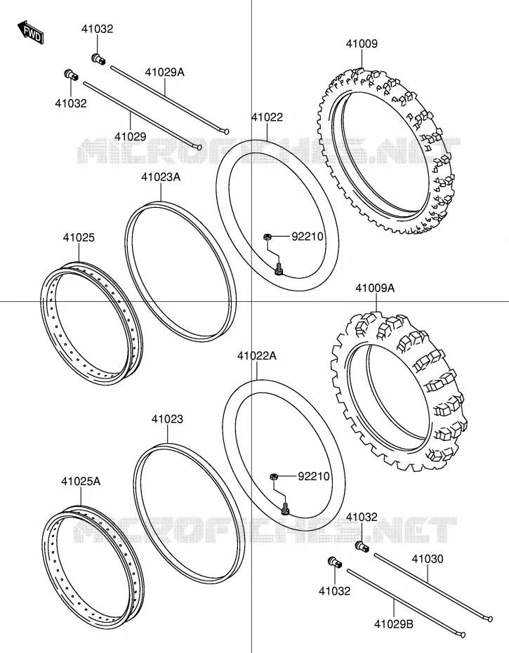 ROUE - PNEU Suzuki MOTO 110 DR-Z 2003  DR-Z110K3(E28)