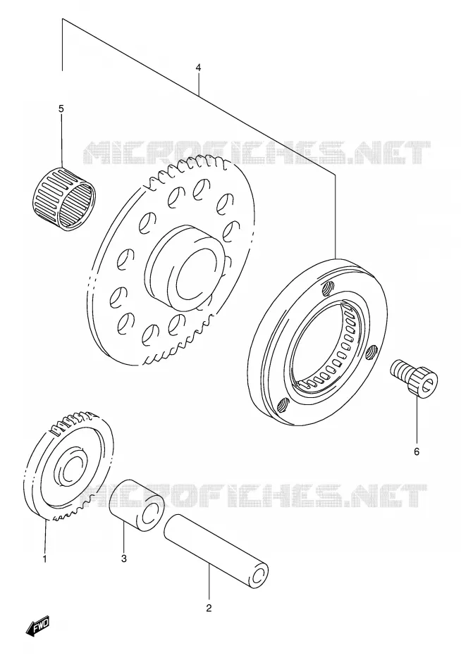 ROUE LIBRE DE DEMARREUR Suzuki MOTO 200 DR 2003  DR200SEK3(E24)