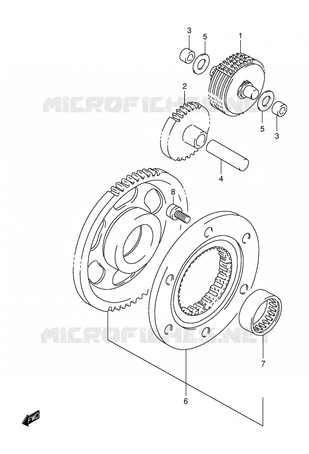 ROUE LIBRE DE DEMARREUR Suzuki MOTO 650 DR 2004  DR650SEK4(E4)