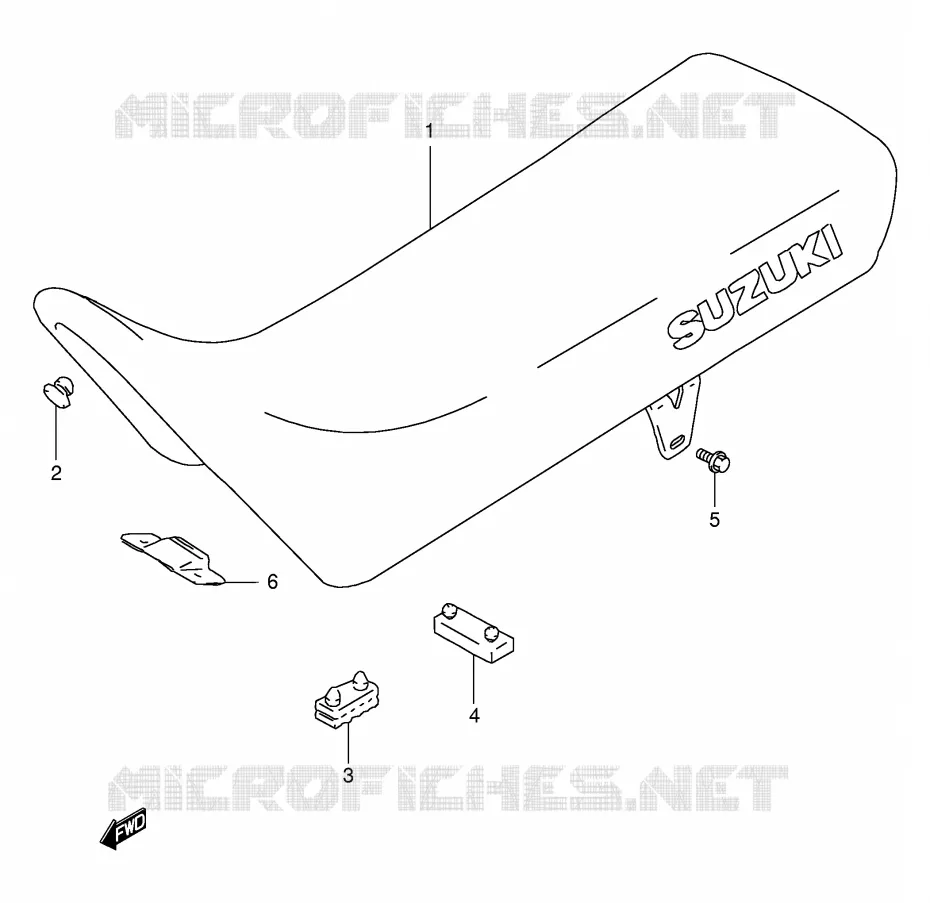 SELLE (MODELE W/X/Y) Suzuki MOTO 125 DR 1995  DR125SES(E4)