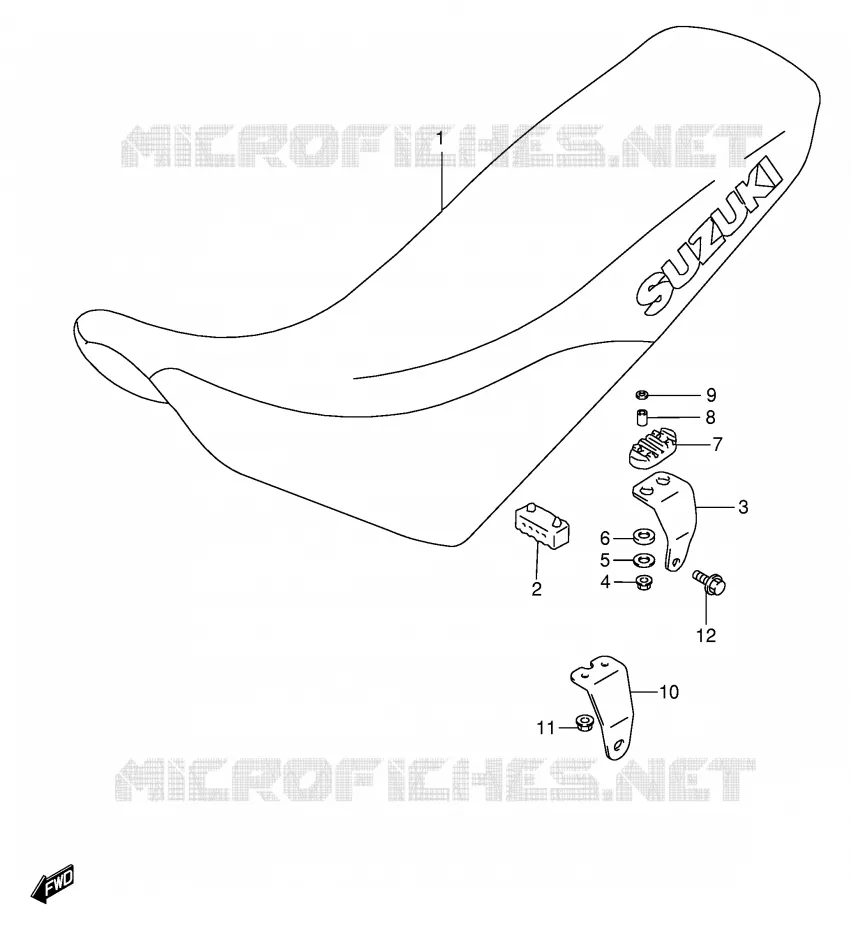 SELLE Suzuki MOTO 650 DR 1998  DR650SEW(E4)