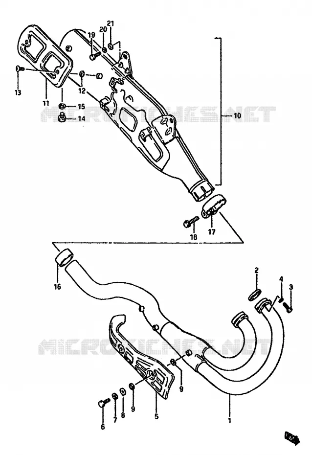 SILENCIEUX (MODELE F) Suzuki MOTO 600 DR 1986  DR600SUG(E2)