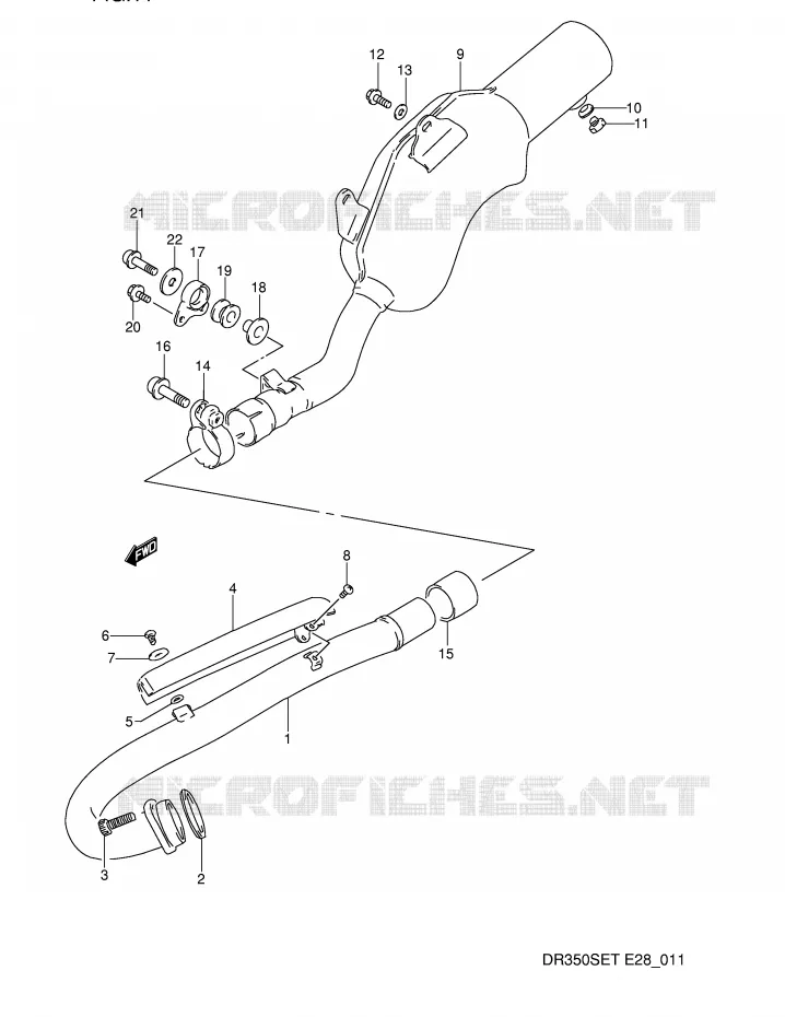 SILENCIEUX Suzuki MOTO 350 DR 1995  DR350SES(E28)