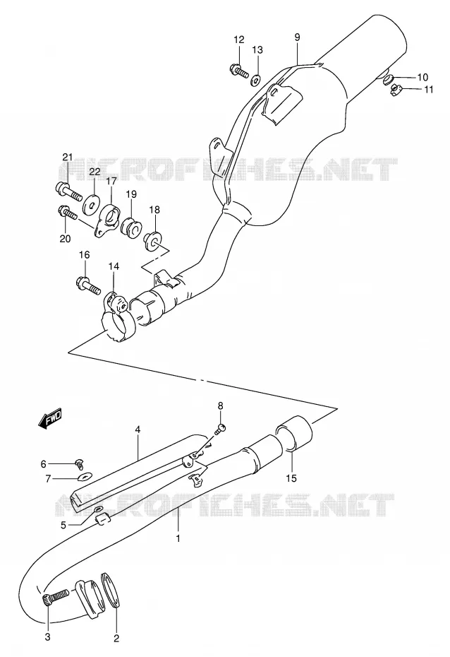 SILENCIEUX Suzuki MOTO 350 DR 1996  DR350T(E1)
