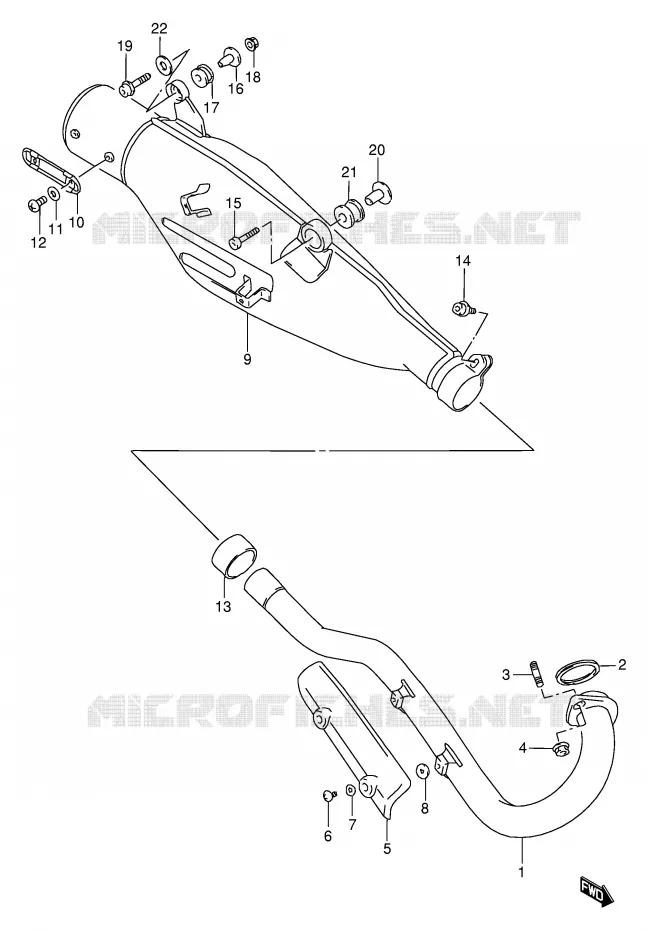 SILENCIEUX Suzuki MOTO 650 DR 1995  DR650REUS(E2)