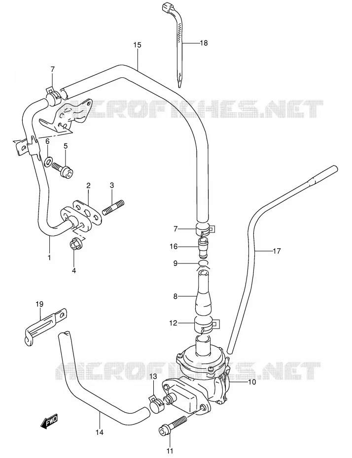 SYSTÈME DE RECYCLAGE GAZ D'ECHAPPEMENT (E18,E39) Suzuki MOTO 650 DR 1992  DR650SEUN(E4)