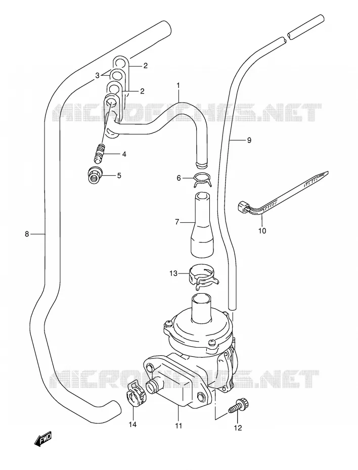 SYSTÈME DE RECYCLAGE GAZ D'ECHAPPEMENT (E18,E39) Suzuki MOTO 800 DR 1993  DR800SUP