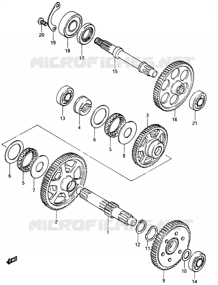 TRANSMISSION (3) Suzuki SCOOTER 125 CS 1983  CS125D