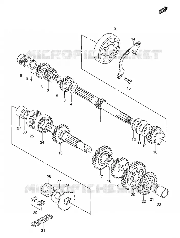 TRANSMISSION Suzuki MOTO 115 AP 1998  AX115SW(E71)