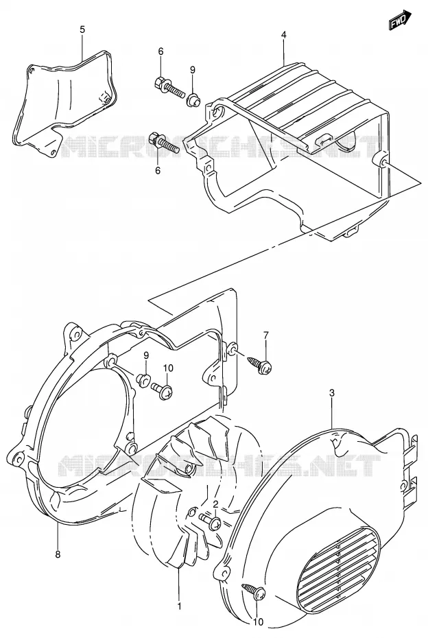 VENTILATEUR DE REFROIDISSEMENT Suzuki SCOOTER 100 ADDRESS 1991  AG100M(E71)