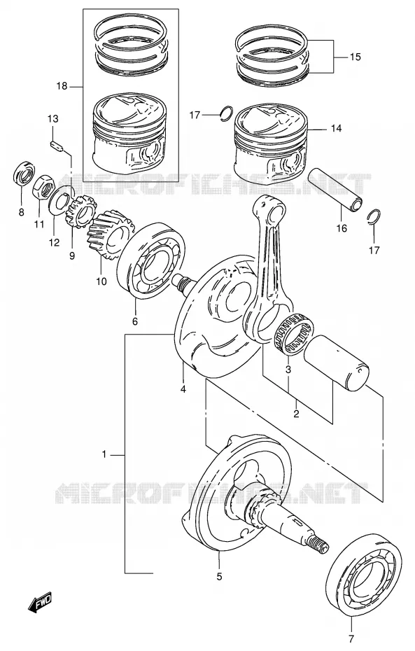 VILEBREQUIN Suzuki MOTO 125 DF 2000  DF125EY(E4)
