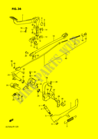 BEQUILLE LATERALE   PEDALE DE FREIN ARRIERE (VS750GLF/GLFG/GLPG,~F.NO.100209) pour Suzuki INTRUDER 750 1988