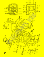 CULASSE (REAR)(MODELE K1/K2/K3/K4) pour Suzuki INTRUDER 1500 2014