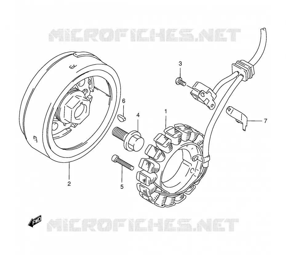 ALLUMAGE ROTOR - STATOR Suzuki MOTO 650 FREEWIND 2001  XF650K1(E2)