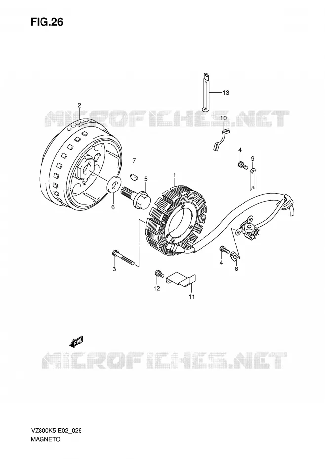 ALLUMAGE ROTOR - STATOR Suzuki MOTO 800 MARAUDER 2005  VZ800UK5(E2)