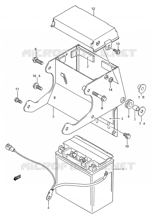 BATTERIE Suzuki MOTO 1400 INTRUDER 1994  VS1400GLPR(E28)