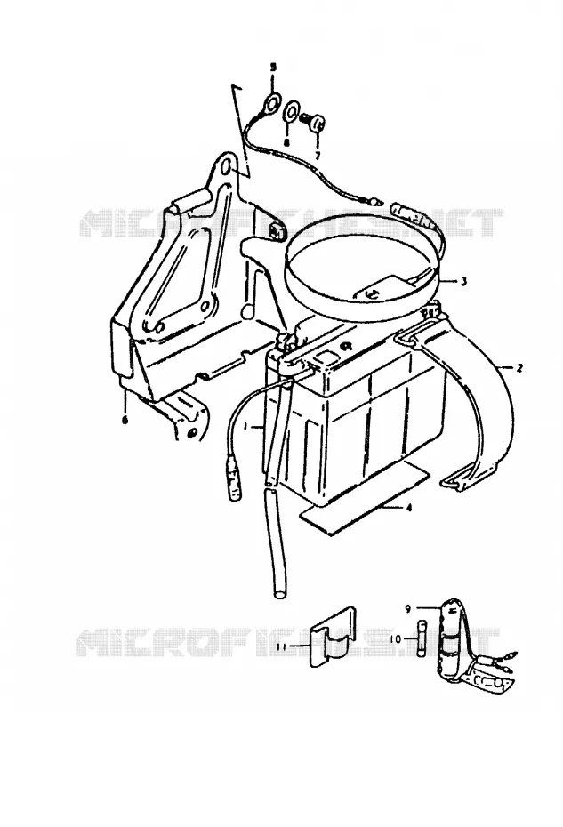 BATTERIE Suzuki MOTO 50 ZR 1992  ZR50KEN