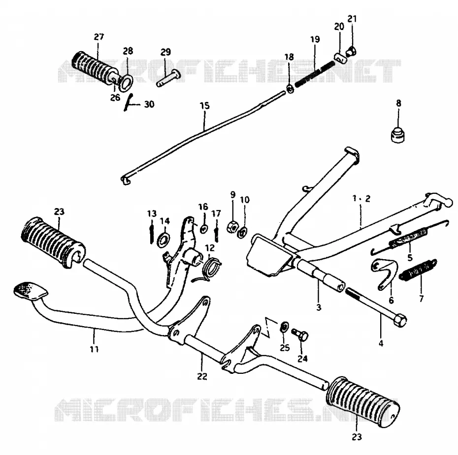 BEQUILLE - PEDALE DE FREIN ARRIERE Suzuki MOTO 50 ZR 1999  ZR50KEX(X)