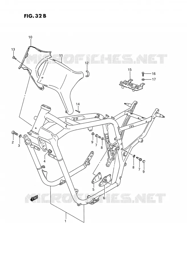 CADRE (MODELE S) Suzuki MOTO 1400 INTRUDER 1992  VS1400GLPN(E2)