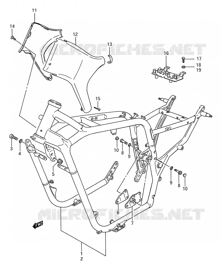 CADRE Suzuki MOTO 1400 INTRUDER 1994  VS1400GLPR(E28)