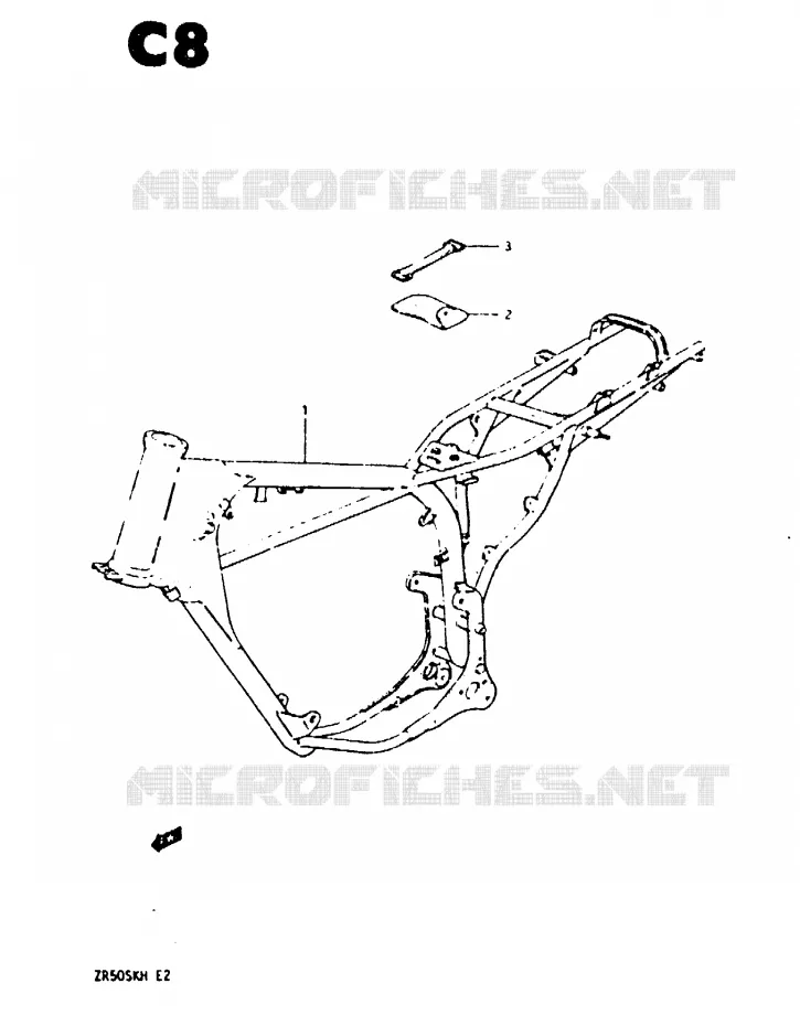 CADRE Suzuki MOTO 50 ZR 1984  ZR50SKE(E/H)
