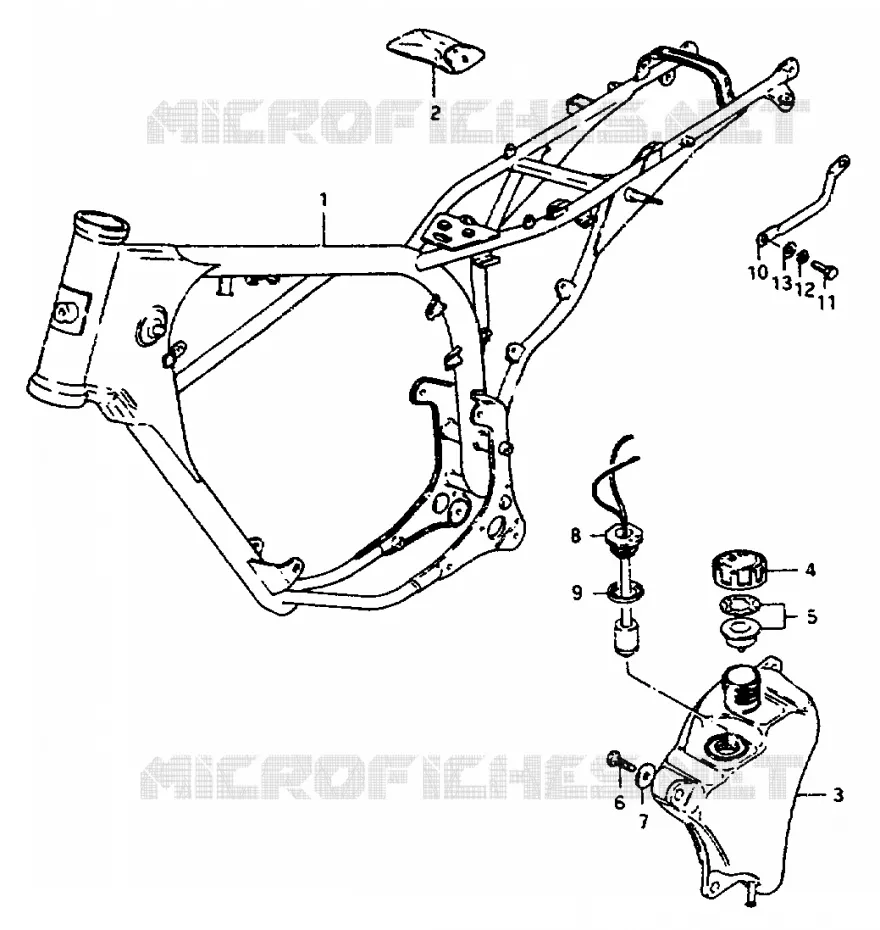 CADRE Suzuki MOTO 50 ZR 1999  ZR50KEX(X)