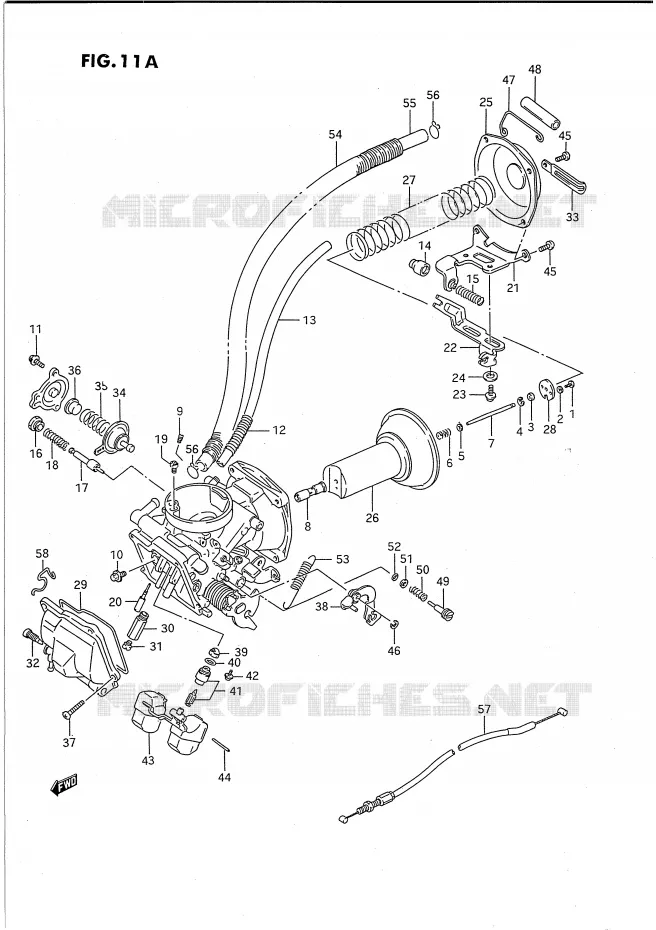 CARBURATEUR (FRONT)(MODELE S) Suzuki MOTO 1400 INTRUDER 1990  VS1400GLPL(E2)