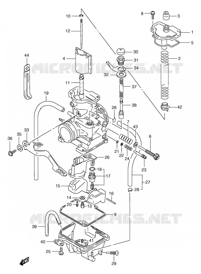 CARBURATEUR Suzuki MOTO 125 TS-R 1991  TS125RM(E2)