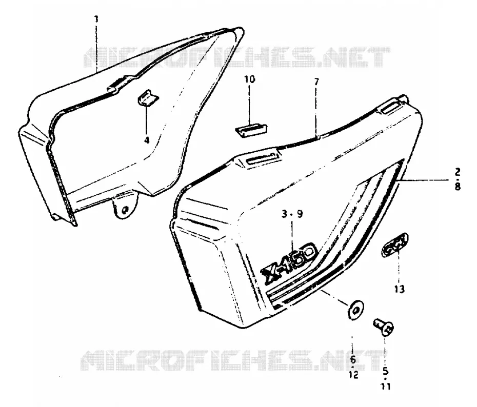 CARENAGES ARRIERE Suzuki MOTO 50 ZR 1999  ZR50KX(X)