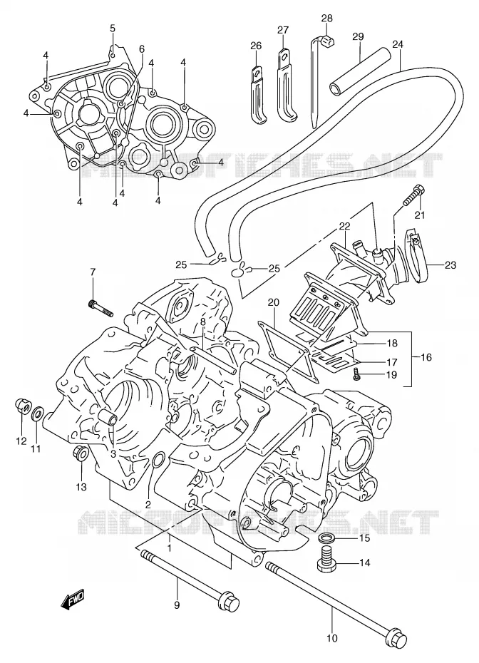 CARTER Suzuki MOTO 125 TS-R 1991  TS125RM(E2)