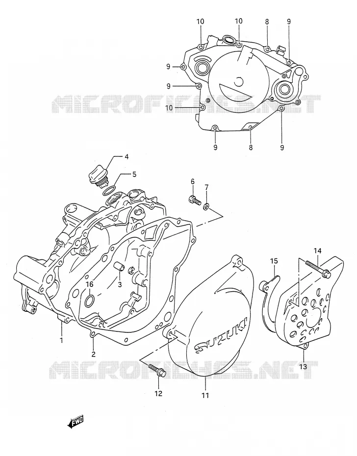 CARTER Suzuki MOTO 200 TS-R 1991  TS200RM(E28)