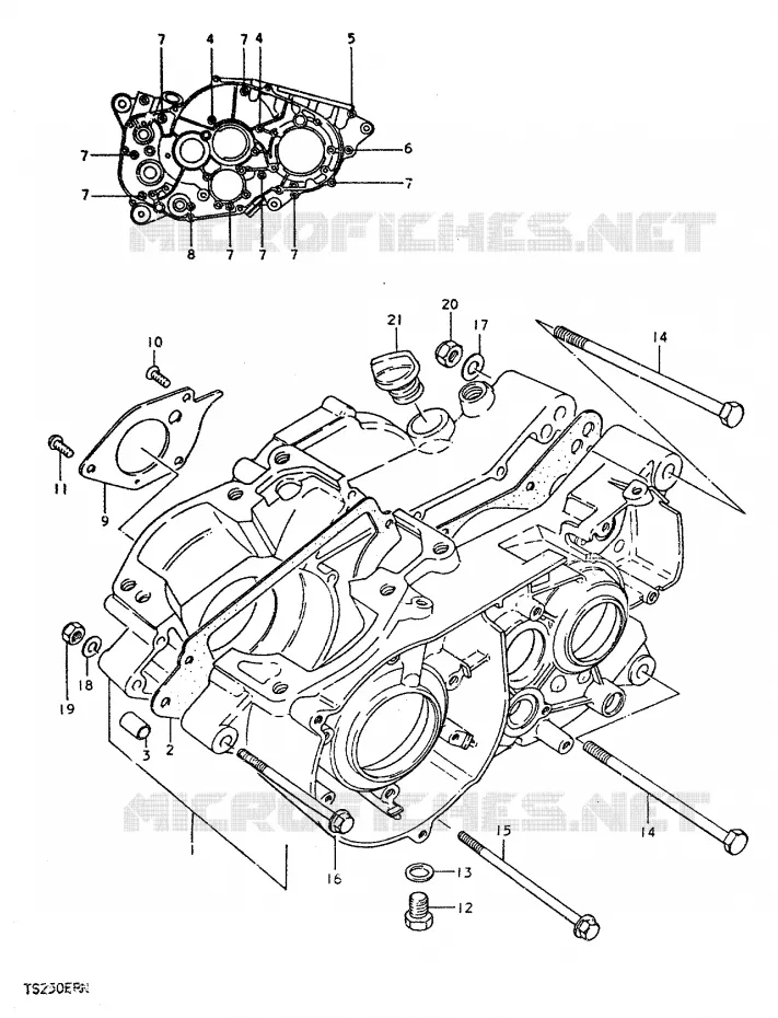 CARTER Suzuki MOTO 250 TS-ER 1992  TS250ERN