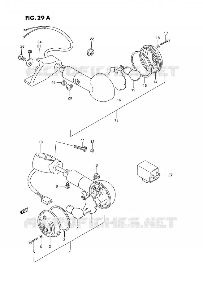 CLIGNOTANTS (MODELE S) Suzuki MOTO 1400 INTRUDER 1990  VS1400GLPL(E2)