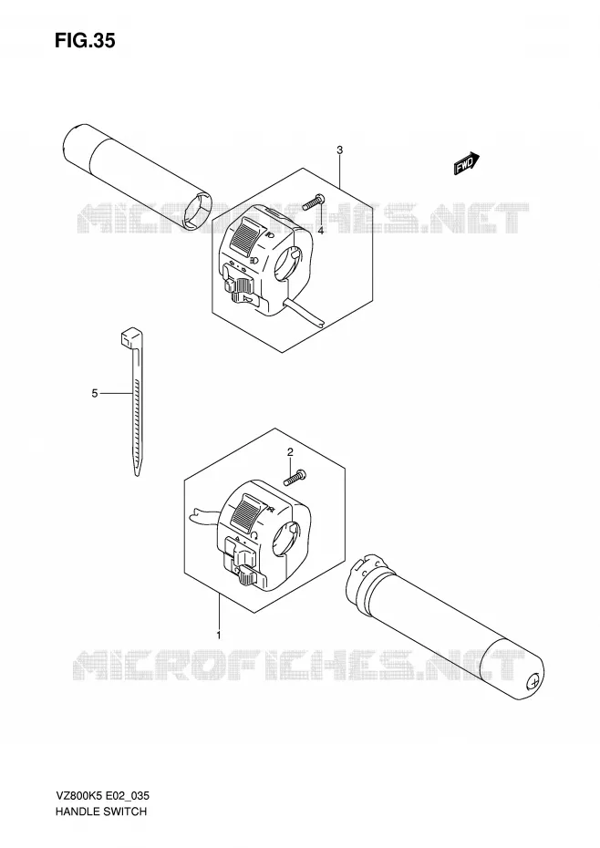 COMMODOS (MODELE K5/K6) Suzuki MOTO 800 MARAUDER 2008  VZ800UK8(E2)