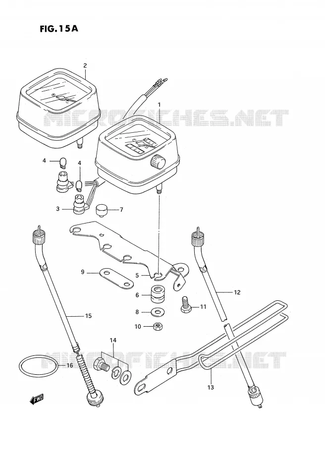 COMPTEUR (MODELE N/P/R E24) Suzuki MOTO 185 TS-ER 1993  TS185ERP(E24)