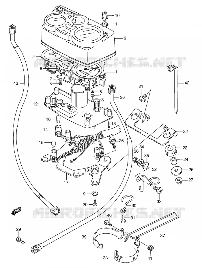 COMPTEUR Suzuki MOTO 125 TS-R 1989  TS125RK(E2)