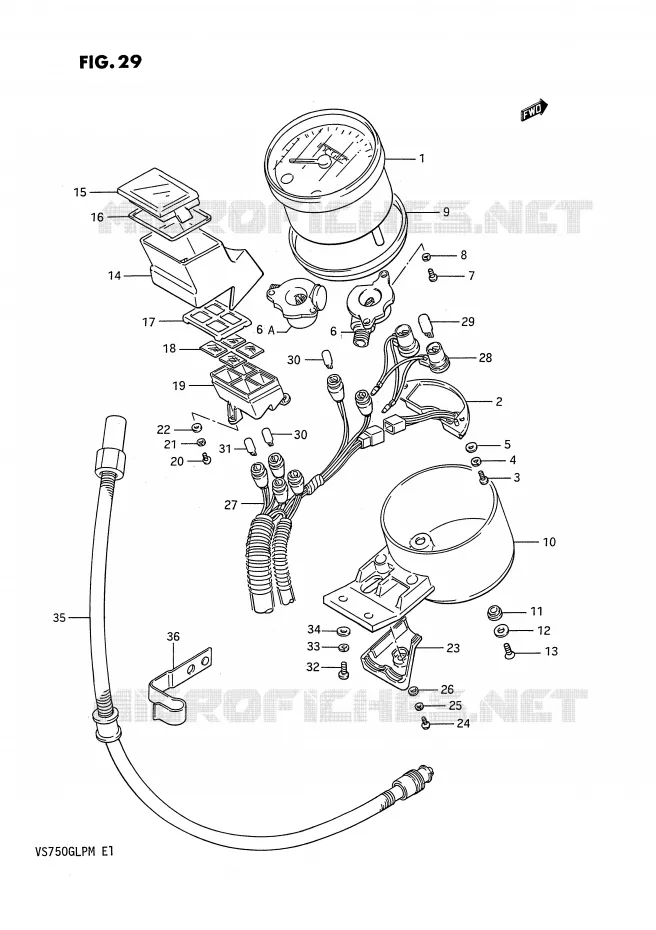COMPTEUR Suzuki MOTO 750 INTRUDER 1991  VS750GLPM(E1)