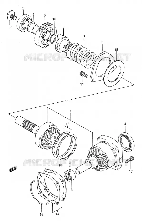 COUPLE CONIQUE Suzuki MOTO 1400 INTRUDER 1987  VS1400GLFH(E28)