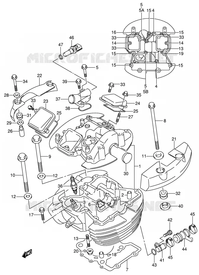 CULASSE AVANT Suzuki MOTO 800 VOLUSIA 2005  VL800K5(E2)