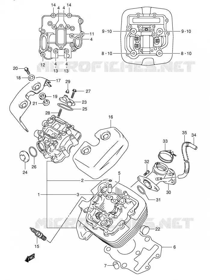 CULASSE (AVT) Suzuki MOTO 250 INTRUDER 2005  VL250K5(E19)