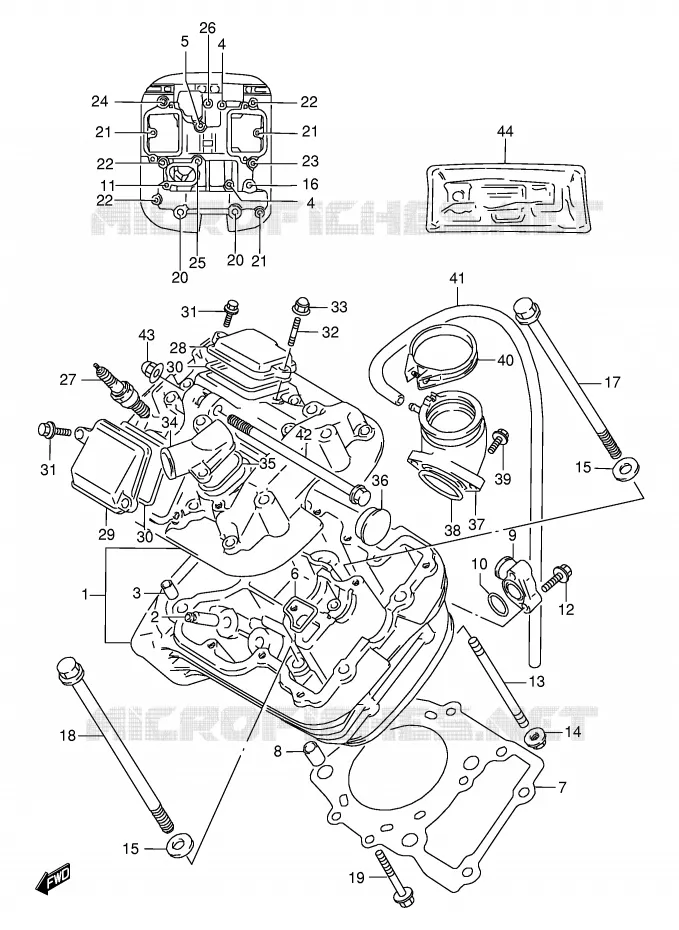 CULASSE (AVT) Suzuki MOTO 800 VX 1993  VX800P(E4)