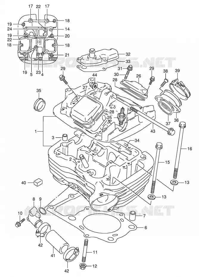 CULASSE (REAR) Suzuki MOTO 800 VX 1996  VX800T(E4)
